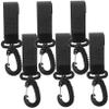 Abaodam 6pcs Rotatable Stroller Hooks Plastics Diaper Bag Hooks for Stroller Lightweight Hanging view 1
