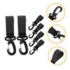 Abaodam 6pcs Rotatable Stroller Hooks Plastics Diaper Bag Hooks for Stroller Lightweight Hanging view 4