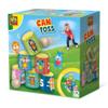 SES Creative 02311 - Can toss, Colourful cans with Wooden Balls, Agility Game for Children view 1