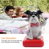 Gsycle 2PCS Car Ornament, Solar Powered Swing Dog Decors Dog Sculpture Dashboard Decorations for Home Car Office Desk (Black White)(White and Black) view 2