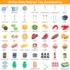 80Pcs Kitchen Playset, Toddler Pretend Cooking with Pots, Pans, Cookware, Food, Picnic Blanket, Fruits, Veges, Shopping Storage Basket, Dessert , Learning Gift for Girls Boys (Blue) view 4
