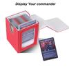 AFIING MTG Deck Box for Commander Display,Card Deck Box Fits 60+ Double Sleeved Cards or 100+single sleeved cards, Magic Commander TCG Card Storage Box with 2 Dividers,Dice Bag(Red/White) view 2