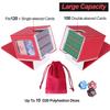 AFIING MTG Deck Box for Commander Display,Card Deck Box Fits 60+ Double Sleeved Cards or 100+single sleeved cards, Magic Commander TCG Card Storage Box with 2 Dividers,Dice Bag(Red/White) view 3
