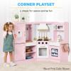 Best Choice Products Pretend Play Corner Kitchen, Ultimate Interactive Wooden Kids Playset w/Lights & Sounds, Ice Maker, Hood - Espresso view 2