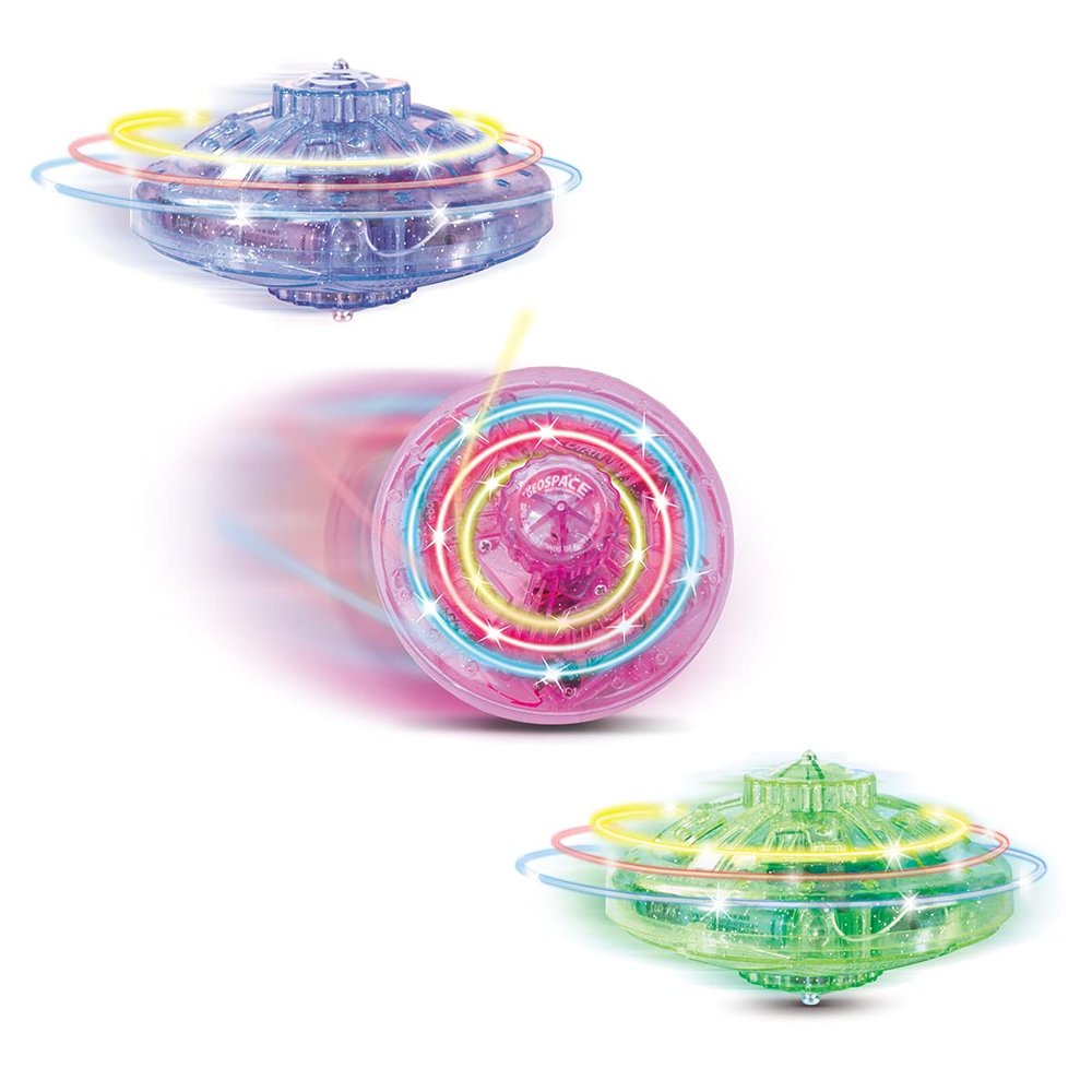 Geospace Super Sonic LED Auto Spinnerz Self-Powered Spinning Top (3-Pack)