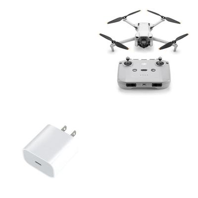 BoxWave Charger Compatible with DJI Mini 3 - PD GAN miniCube (30W), 30W Tiny PD GAN Type-C Wall Charger - Winter White