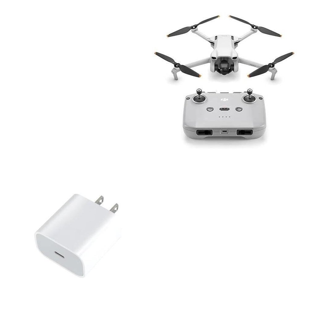 BoxWave Charger Compatible with DJI Mini 3 - PD GAN miniCube (30W), 30W Tiny PD GAN Type-C Wall Charger - Winter White