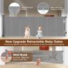 Miumoon 120 inch Retractable Baby Gates 42 inch Tall, Retractable Gate with Reinforced Strip Design to Prevent Crawling Through, 10 FT Extra Wide Retractable Dog Gate for Indoor/Outdoor view 2