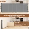 Miumoon 120 inch Retractable Baby Gates 42 inch Tall, Retractable Gate with Reinforced Strip Design to Prevent Crawling Through, 10 FT Extra Wide Retractable Dog Gate for Indoor/Outdoor view 4