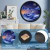 24'' Sand Art Liquid Motion, Moving Sand Art, Wall Mounted Sand Art Moving Sand Art Decor Picture Relaxing Mood Peaceful Piece 360Rotate Wall Art Deep Sea Sandscape, Home Office Work Decor,E view 4