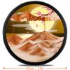 24'' Sand Art Liquid Motion, Moving Sand Art, Wall Mounted Sand Art Moving Sand Art Decor Picture Relaxing Mood Peaceful Piece 360Rotate Wall Art Deep Sea Sandscape, Home Office Work Decor,B view 2