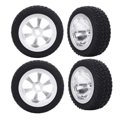 4PCS 1/28 RC Model Toy Rubber Tire Tyre Upgrade Fit for WLtoys K989-53 RC Car Aluminum Wheel Hubs Tires Modification Accessories (Color : Type D)