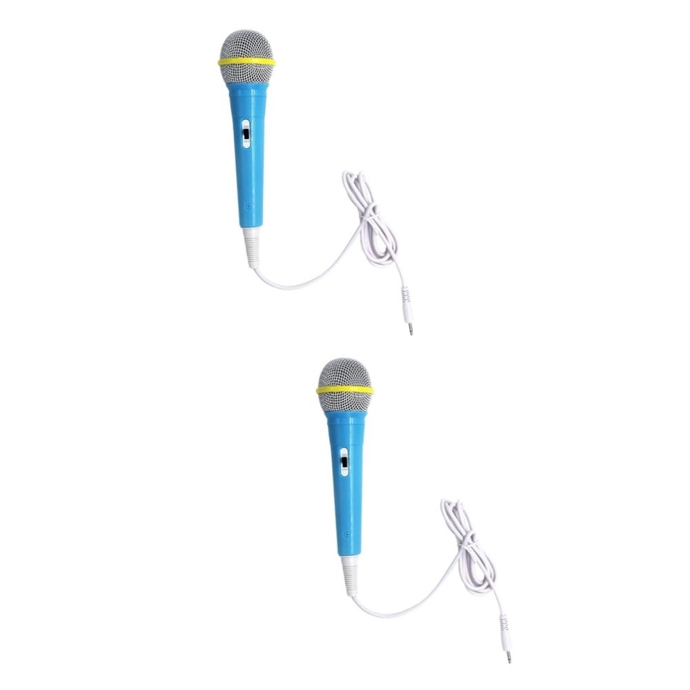 Vaguelly 2pcs Electronic Musical Toy Microphone for Boys and Girls Intelligent Robot Karaoke Machine Fun Educational Music Instrument for Boy Girl