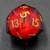 50MM Jumbo Eyeball d20 with Gift Case,Dungeons and Dragons Sharp Edge Large D20 Moving Dragon Polyhedral Dice for Role Playing Game (Fire red Eyeball-1) for 15 Years and Up view 1