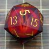 50MM Jumbo Eyeball d20 with Gift Case,Dungeons and Dragons Sharp Edge Large D20 Moving Dragon Polyhedral Dice for Role Playing Game (Fire red Eyeball-1) for 15 Years and Up view 4
