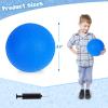 LovesTown Inflatable Playground Ball, 8.5 Inch Dodgeballs Blue Kickballs with Air Pump, for 4 Square Ball Games, Indoor & Outdoor Sports Toys, Stocking Stuffers for Kids view 2
