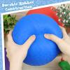 LovesTown Inflatable Playground Ball, 8.5 Inch Dodgeballs Blue Kickballs with Air Pump, for 4 Square Ball Games, Indoor & Outdoor Sports Toys, Stocking Stuffers for Kids view 3