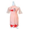 A6 Pink Flowers Ao dai Vietnam Vietnamese Traditional Ao Dai For Women, Ao Dai For Women, Vietnamese Dress For Women, Ao Dai Dress For Women ao dai Tet Lunar New Year (M) view 3