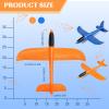Milifox 2 Pcs Foam Airplanes for Kids, 13.3'' Throwing Foam Glider Planes Toys, Flying Styrofoam Kid Airplanes Toy for 3 4 5 6 7 8 9 Year Old Boys Girls with Outdoor Sports Play view 3