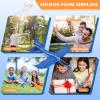 Milifox 2 Pcs Foam Airplanes for Kids, 17.3'' Large Throwing Foam Glider Planes Toys, Flying Styrofoam Kid Airplanes Toy for 3-12 Year Old Boys Girls with Outdoor Sports Play with 2 Flight Mode view 3