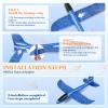 Milifox 2 Pcs Foam Airplanes for Kids, 17.3'' Large Throwing Foam Glider Planes Toys, Flying Styrofoam Kid Airplanes Toy for 3-12 Year Old Boys Girls with Outdoor Sports Play with 2 Flight Mode view 4