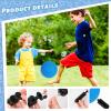 LovesTown 6PCS Playground Balls with Air Pump, 8.5inch Inflatable Dodge Ball Colorful Handball Rubber Kickball for Kids Ball Games view 3