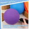 LovesTown 6PCS Playground Balls with Air Pump, 8.5inch Inflatable Dodge Ball Colorful Handball Rubber Kickball for Kids Ball Games view 4