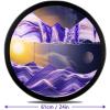 24'' Sand Art Liquid Motion, Moving Sand Art, Wall Mounted Sand Art Moving Sand Art Decor Picture Relaxing Mood Peaceful Piece 360Rotate Wall Art Deep Sea Sandscape, Home Office Work Decor,L view 2