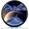 24'' Sand Art Liquid Motion, Moving Sand Art, Wall Mounted Sand Art Moving Sand Art Decor Picture Relaxing Mood Peaceful Piece 360Rotate Wall Art Deep Sea Sandscape, Home Office Work Decor,D view 2