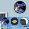 24'' Sand Art Liquid Motion, Moving Sand Art, Wall Mounted Sand Art Moving Sand Art Decor Picture Relaxing Mood Peaceful Piece 360Rotate Wall Art Deep Sea Sandscape, Home Office Work Decor,D view 4
