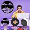 24'' Sand Art Liquid Motion, Moving Sand Art, Wall Mounted Sand Art Moving Sand Art Decor Picture Relaxing Mood Peaceful Piece 360Rotate Wall Art Deep Sea Sandscape, Home Office Work Decor,N view 4