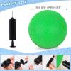 LovesTown Inflatable Playground Ball, 8.5 Inch Dodgeballs Kickballs with Air Pump, for 4 Square Ball Games, Sports Toys, Green view 2
