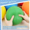 LovesTown Inflatable Playground Ball, 8.5 Inch Dodgeballs Kickballs with Air Pump, for 4 Square Ball Games, Sports Toys, Green view 3