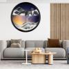 24'' Sand Art Liquid Motion, Moving Sand Art, Wall Mounted Sand Art Moving Sand Art Decor Picture Relaxing Mood Peaceful Piece 360Rotate Wall Art Deep Sea Sandscape, Home Office Work Decor,P view 1