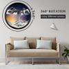 24'' Sand Art Liquid Motion, Moving Sand Art, Wall Mounted Sand Art Moving Sand Art Decor Picture Relaxing Mood Peaceful Piece 360Rotate Wall Art Deep Sea Sandscape, Home Office Work Decor,P view 3