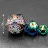 50MM Giant Liquid Core D20 Handmade Sharp Edge Single Large Dice with Gift Box,Dungeons and Dragons Die for Table Game(Gold foil Liquid) for 15 Years and Up view 2