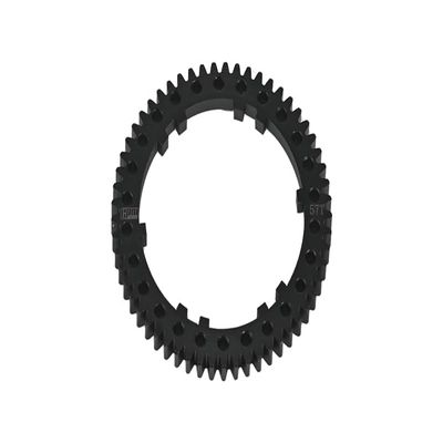 GPM Upgrades Medium Carbon Steel Center Diff Spur Gear 57T/0.8 Mod for 1/8 Mojave 4X4 4S Blx Desert Truck Rtr-Ara4404T1/T2 (Black)