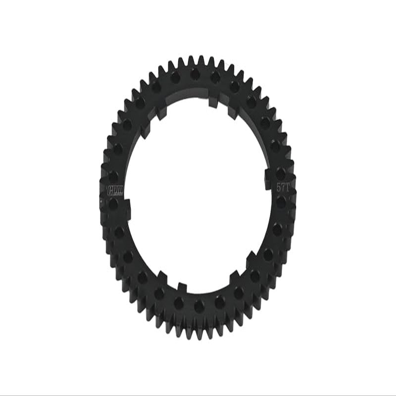 GPM Upgrades Medium Carbon Steel Center Diff Spur Gear 57T/0.8 Mod for 1/8 Mojave 4X4 4S Blx Desert Truck Rtr-Ara4404T1/T2 (Black)