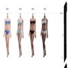 1/6 Scale Female Body,12inch Female Large Bust Super Flexible Seamless Action Figure Body with Detachable Feet Collection (S10E Brown Skin) view 2