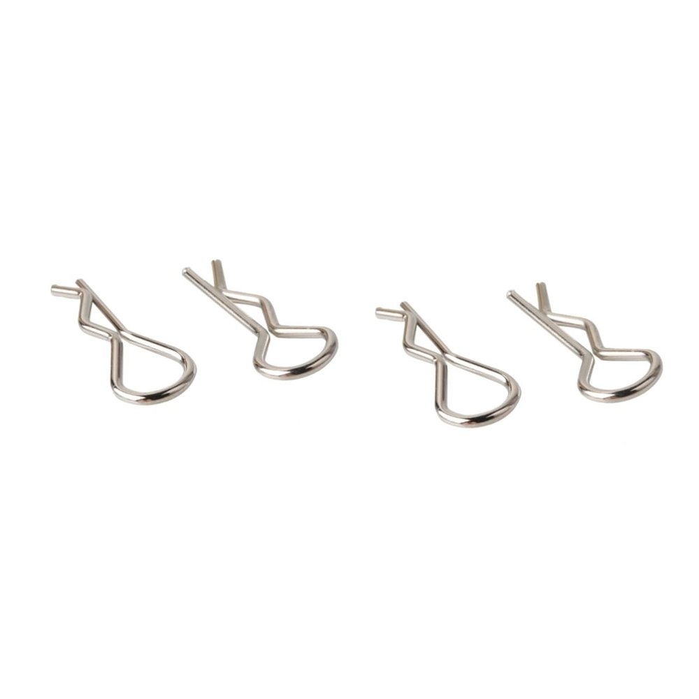 Mikikit 200pcs Scale Rc Car Clips r Shape Stainless Steel Set Toys Model Car Replacement Parts