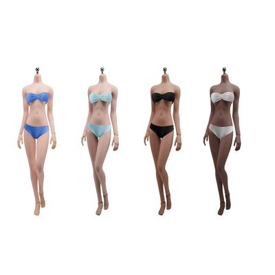 1/6 Scale Female Body,12inch Female Super Flexible Medium Bust Narrow Shoulder Seamless Action Figure Body Collection (S16B Brown Skin)
