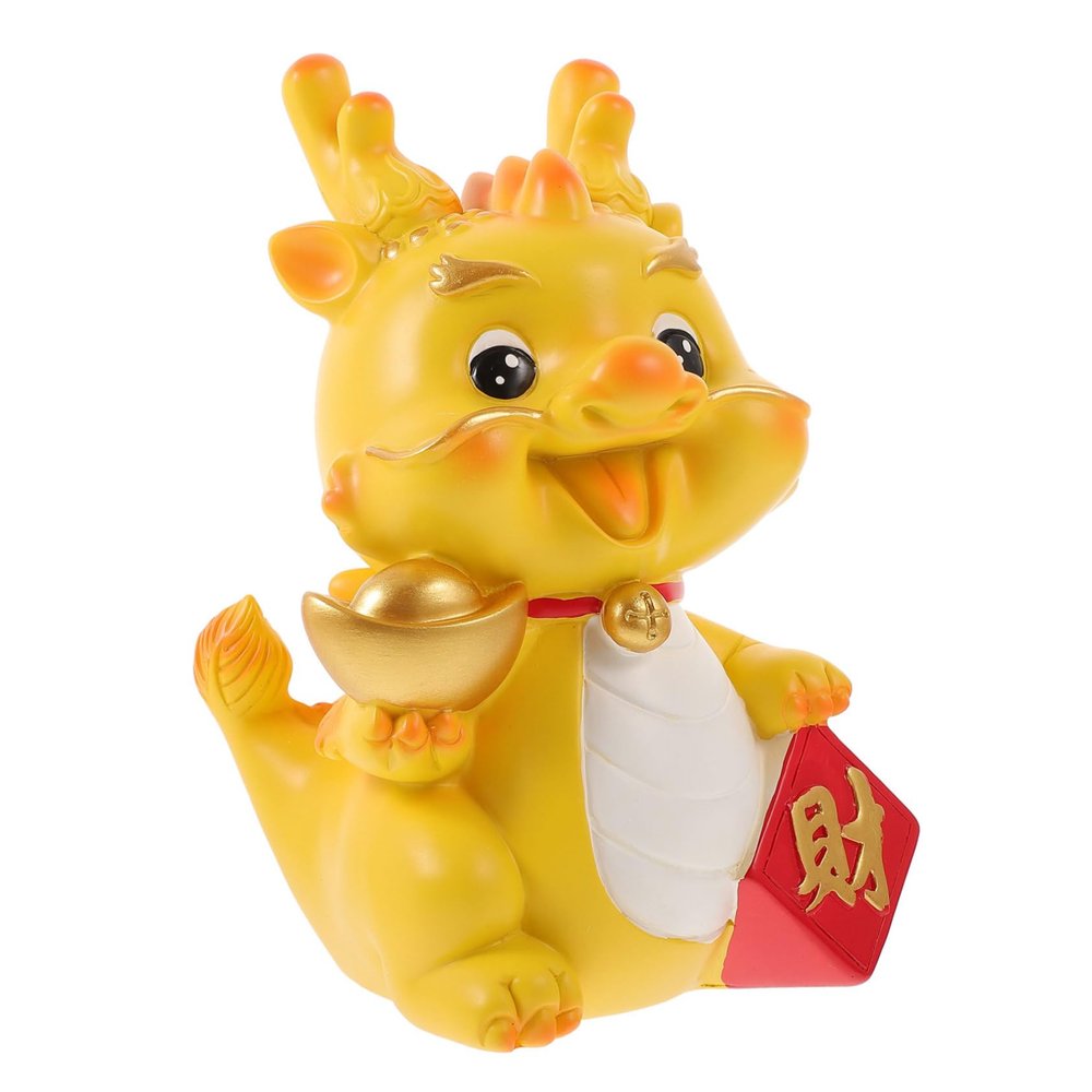Abaodam Zodiac Dragon Resin Piggy Bank Decorative Money Jar for Coin Savings Unique Dragon Statue for Home Decor for Year and Birthdays