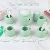 MCGMITT Silicone Tea Set, Tea Party Set for Little Girls Boys, 15 Pcs BPA Free Dishwasher Safe Pretend Tea Set for Toddlers Kids Age 3-6, Cute Toy Kitchen Accessories for Children Birthday Gifts view 2