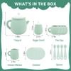 MCGMITT Silicone Tea Set, Tea Party Set for Little Girls Boys, 15 Pcs BPA Free Dishwasher Safe Pretend Tea Set for Toddlers Kids Age 3-6, Cute Toy Kitchen Accessories for Children Birthday Gifts view 3