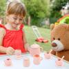 MCGMITT Silicone Tea Party Set, Toy Tea Set for Toddlers Kids, Includes Teapot, 4 Tea Cup and Coasters, Creamer, Sugar Bowl, 4 Spoon, Dishwasher Safe Pretend Teapot Set for Girls Boys Birthday Gifts view 4