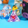UDIXI 7-Die Mushroom D&D Dice Set, Resin DND Dice Set RPG Polyhedral for Role Playing Games and Other Tabletop Games (Colorful) view 3
