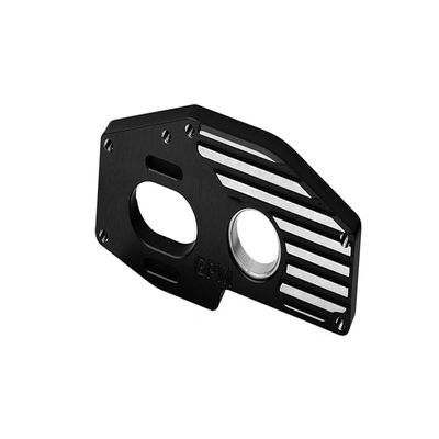 Aluminum 7075 Motor Mount Plate for Center Diff (Larger Inner Bearings) for Arrma 1:8 Mojave 4X4 4S-ARA4404 / 1:10 Outcast 4X4 4S V2-ARA4410V2 / KRATON 4X4 4S V2-ARA4408V2 Upgrades - Black