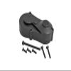 Aluminum 7075 Center Gear Box Housing Set with Covers for Losi 1/18 Mini LMT 4X4 Brushed Monster Truck RTR-LOS01026 Upgrades - Black view 2
