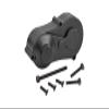 Aluminum 7075 Center Gear Box Housing Set with Covers for Losi 1/18 Mini LMT 4X4 Brushed Monster Truck RTR-LOS01026 Upgrades - Black view 3