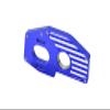 Aluminum 7075 Motor Mount Plate for Center Diff (Larger Inner Bearings) for Arrma 1:8 Mojave 4X4 4S-ARA4404 / 1:10 Outcast 4X4 4S V2-ARA4410V2 / KRATON 4X4 4S V2-ARA4408V2 Upgrades - Blue view 1
